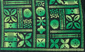 Traditional Polynesian Geometric design | Peachskin Fabric Green