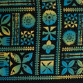 Traditional Polynesian Geometric design | Peachskin Fabric Aqua